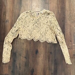 Zimmermann Lace Crop Top - Tan NWOT size 2